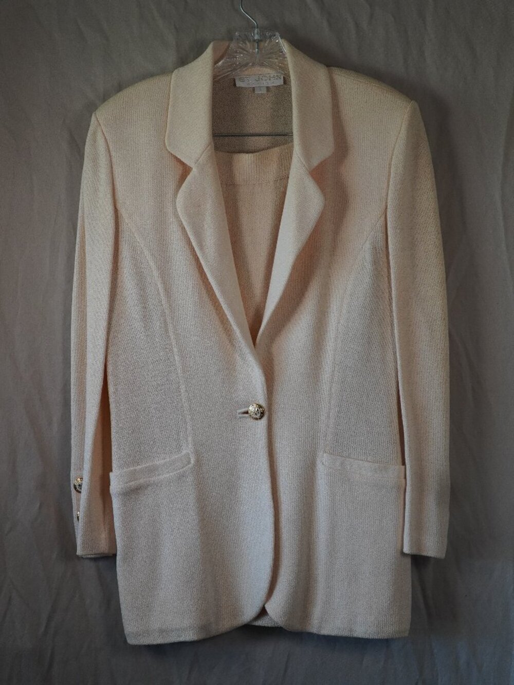 Vintage St. John cream jacket and skirt